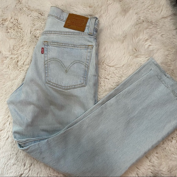 Levi High Rise 501 Jeans light wash - Picture 2 of 5